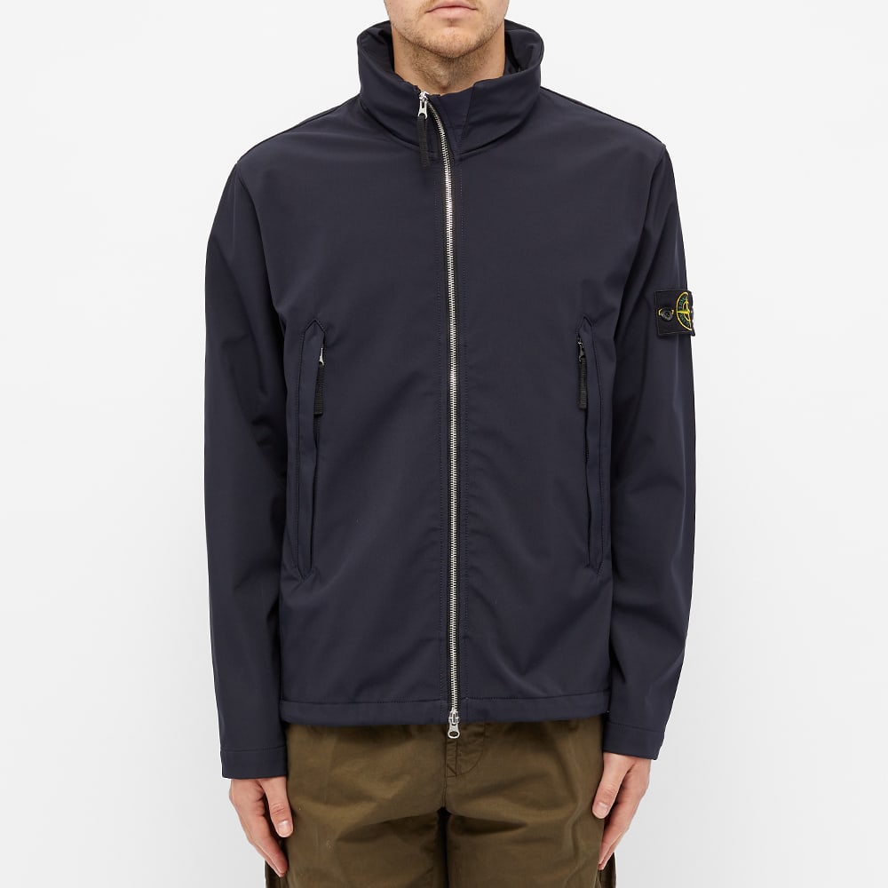 Stone Island Light Soft ShellR Jacket Navy Blue END.