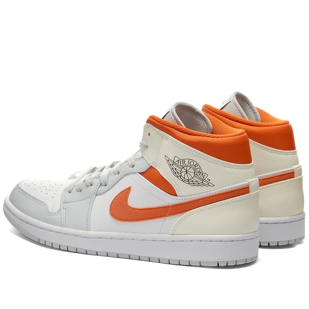 air jordan 1 mid black starfish white