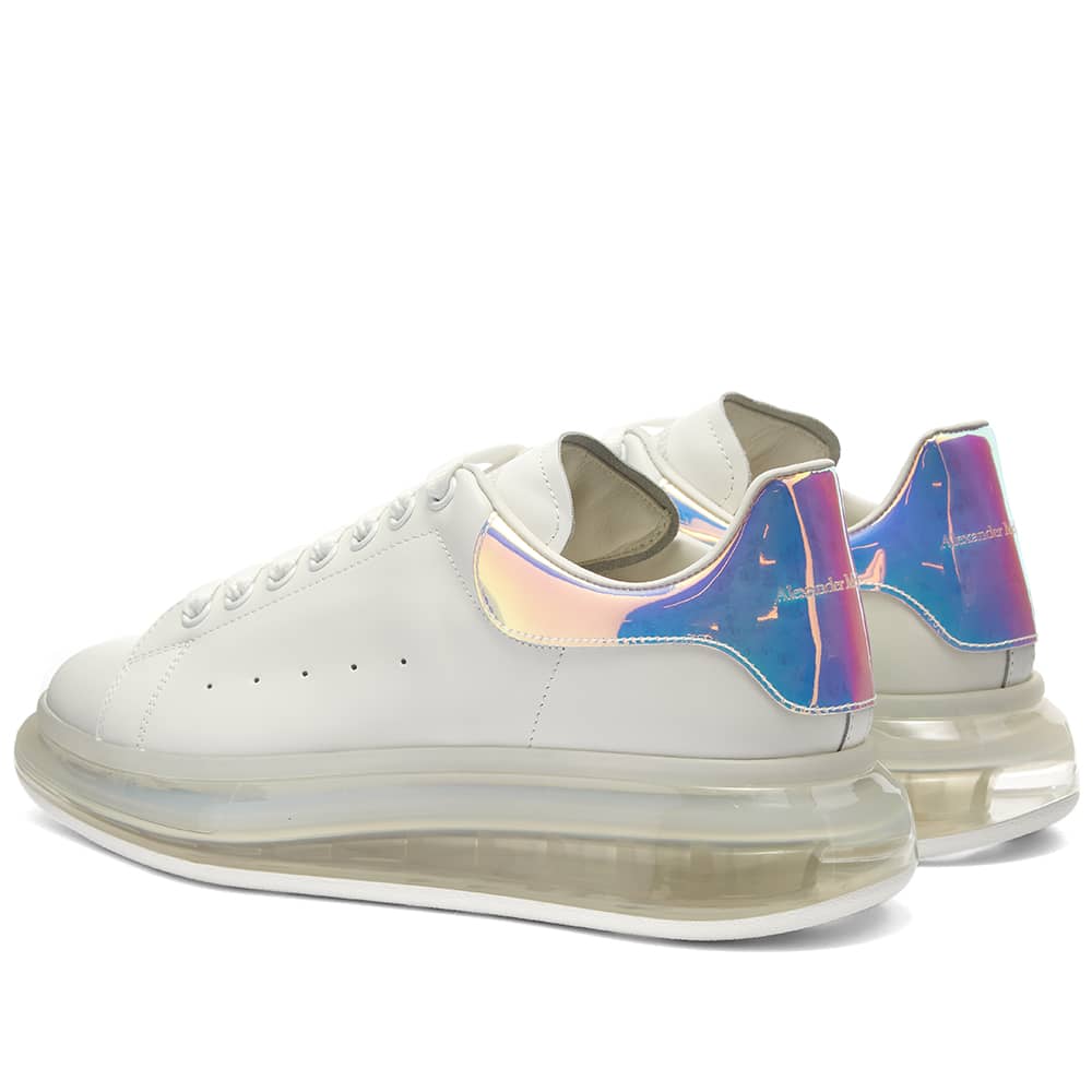 Alexander McQueen Airsole Holographic Wedge Sneaker White & Silver END.