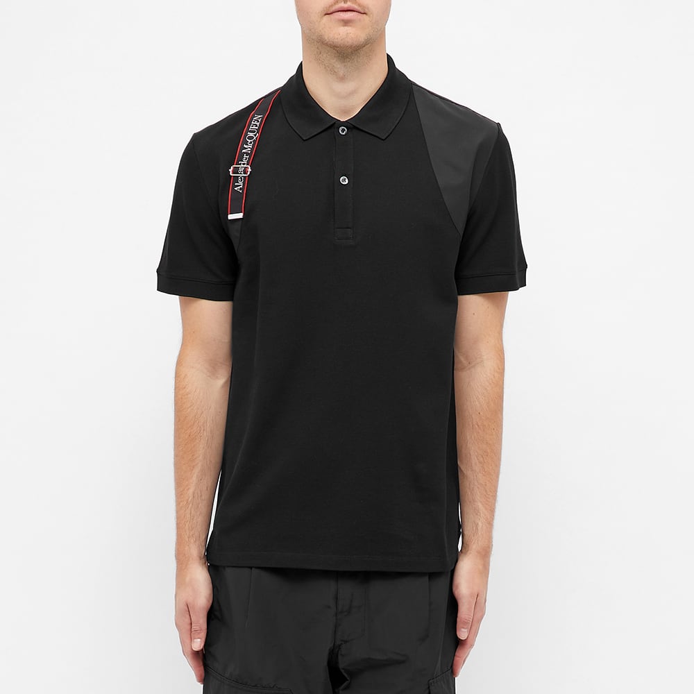 Alexander McQueen Taped Logo Harness Polo Black END. (NL)