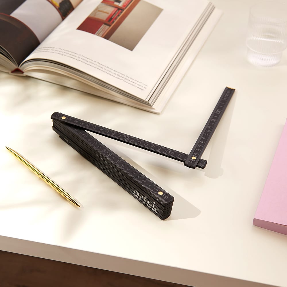 Artek Folding Ruler Black Lacquered Beech END.