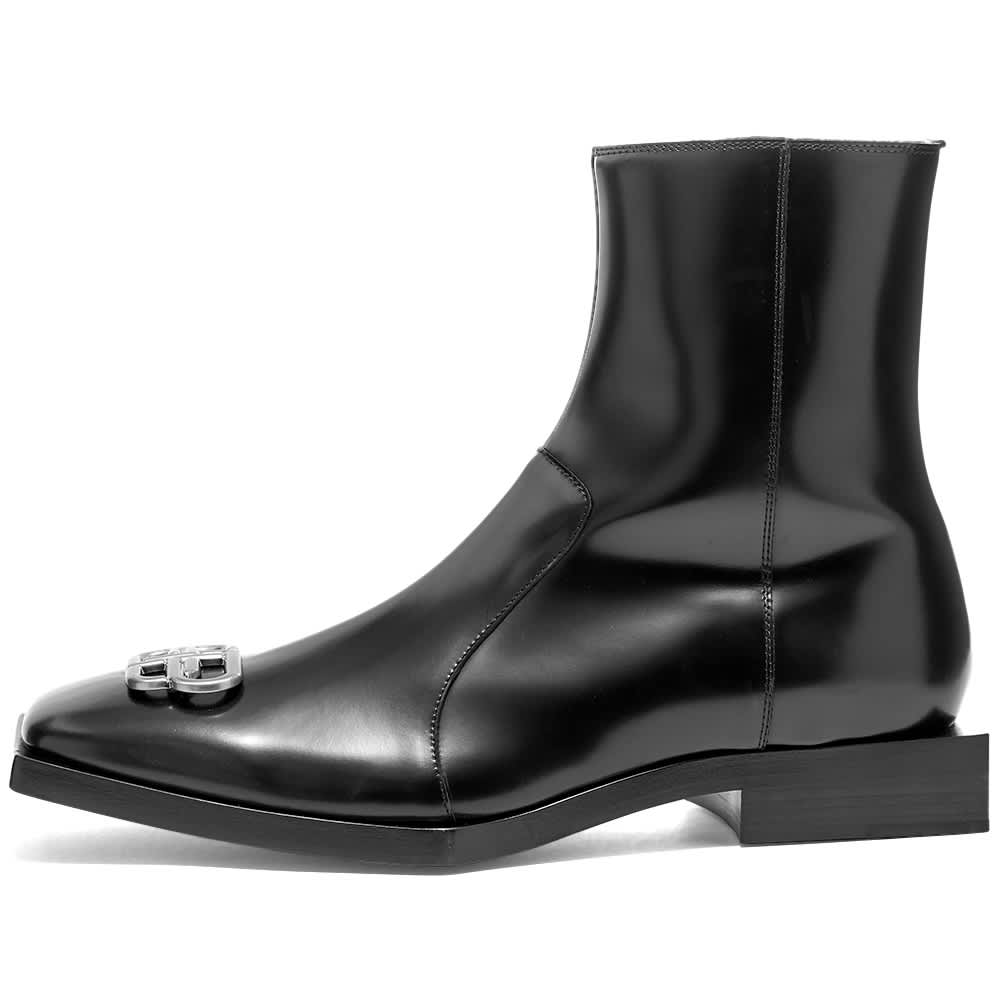 Balenciaga BB Leather Chelsea Boot Black & Nikel END. (UK)