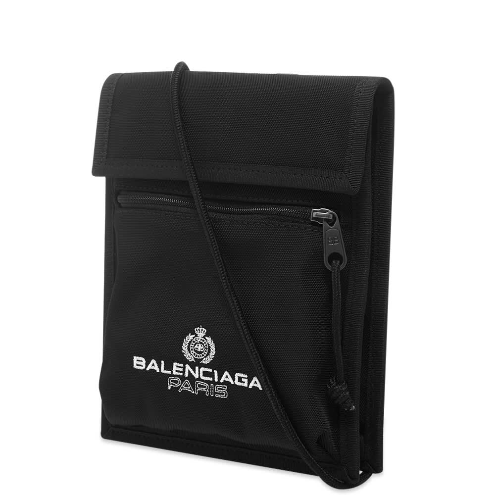 Balenciaga Paris Logo Explorer Bag Black END. (US)
