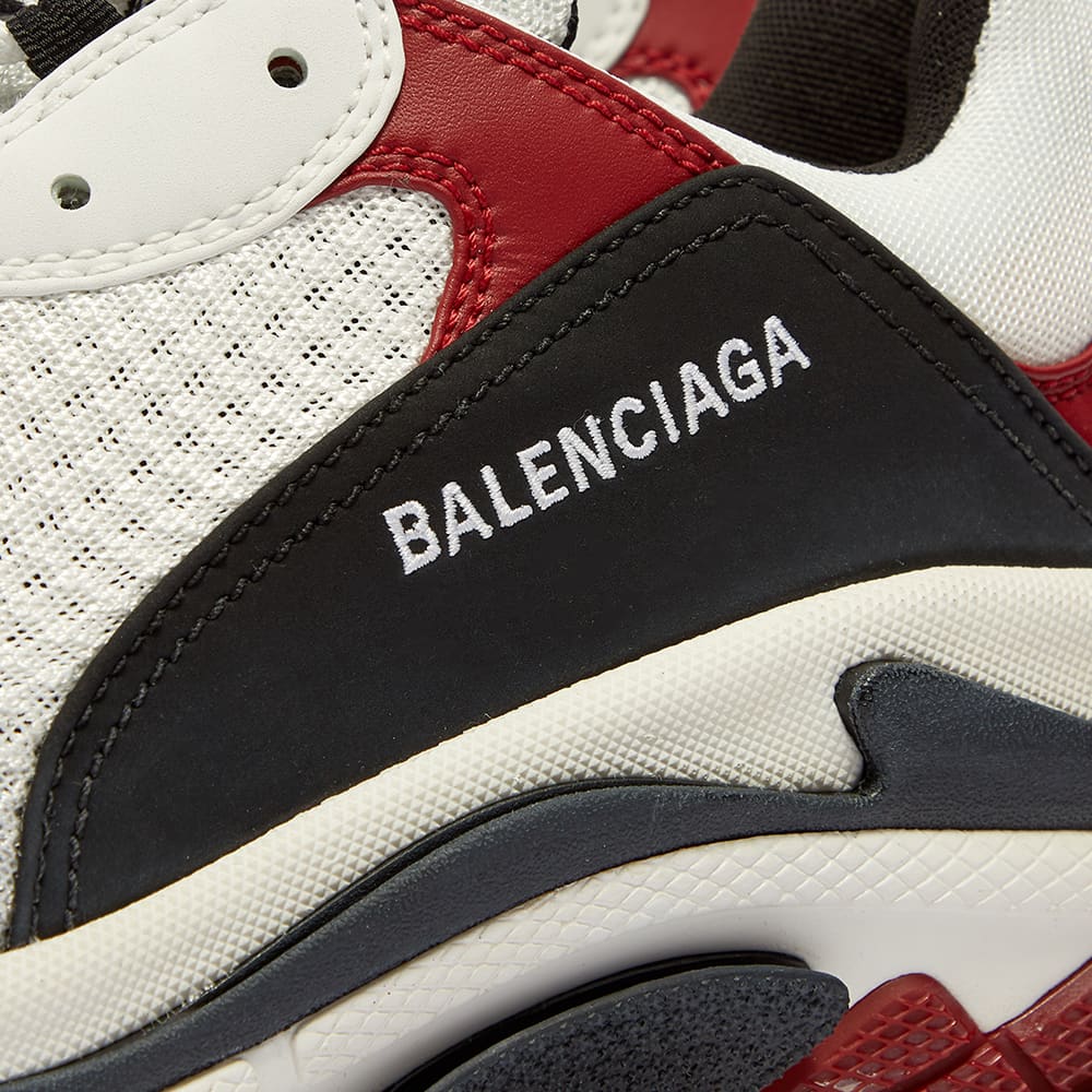balenciaga triple s black red white