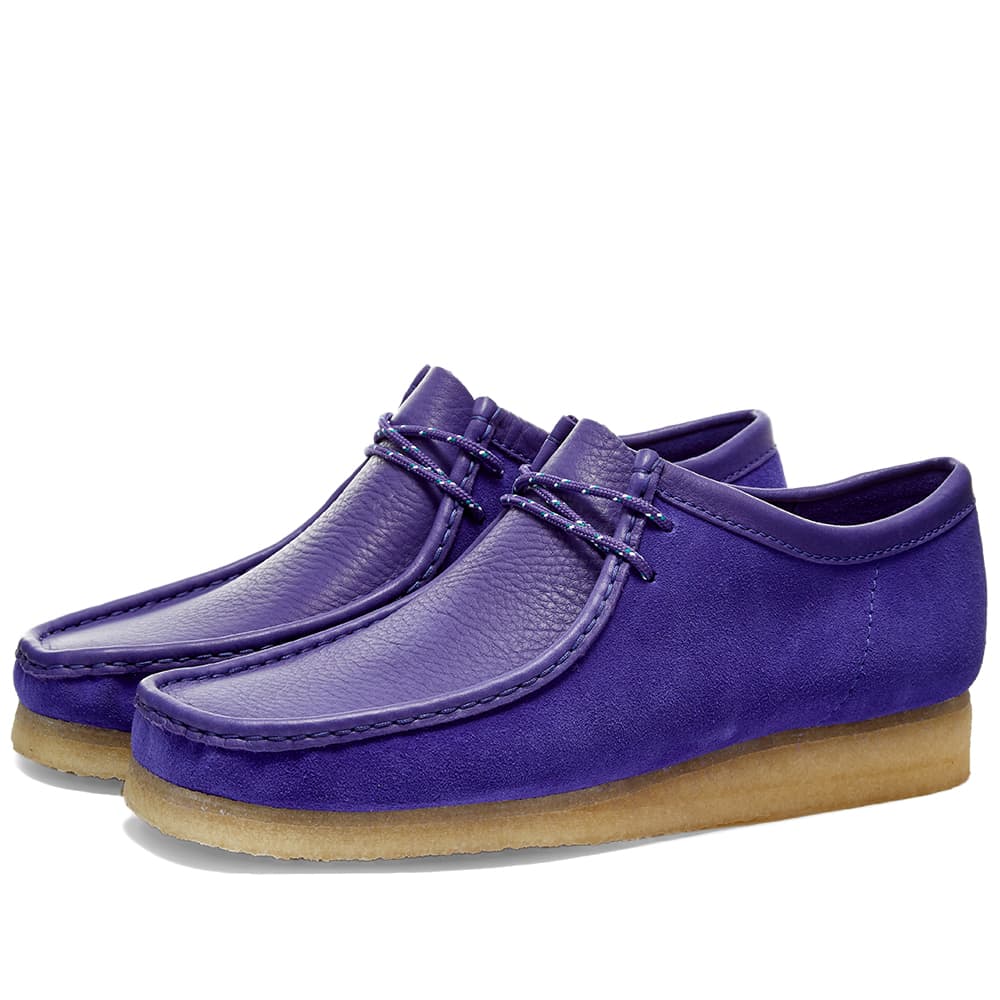 clarks wallabee light blue combi