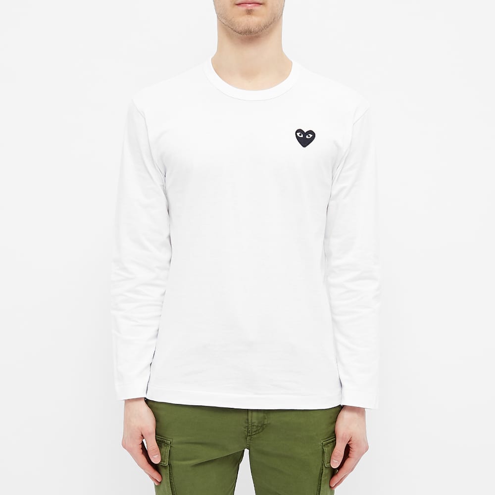 cdg long sleeve white