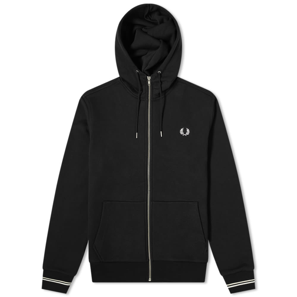 Fred Perry Zip Hoody Black | END. (Europe)