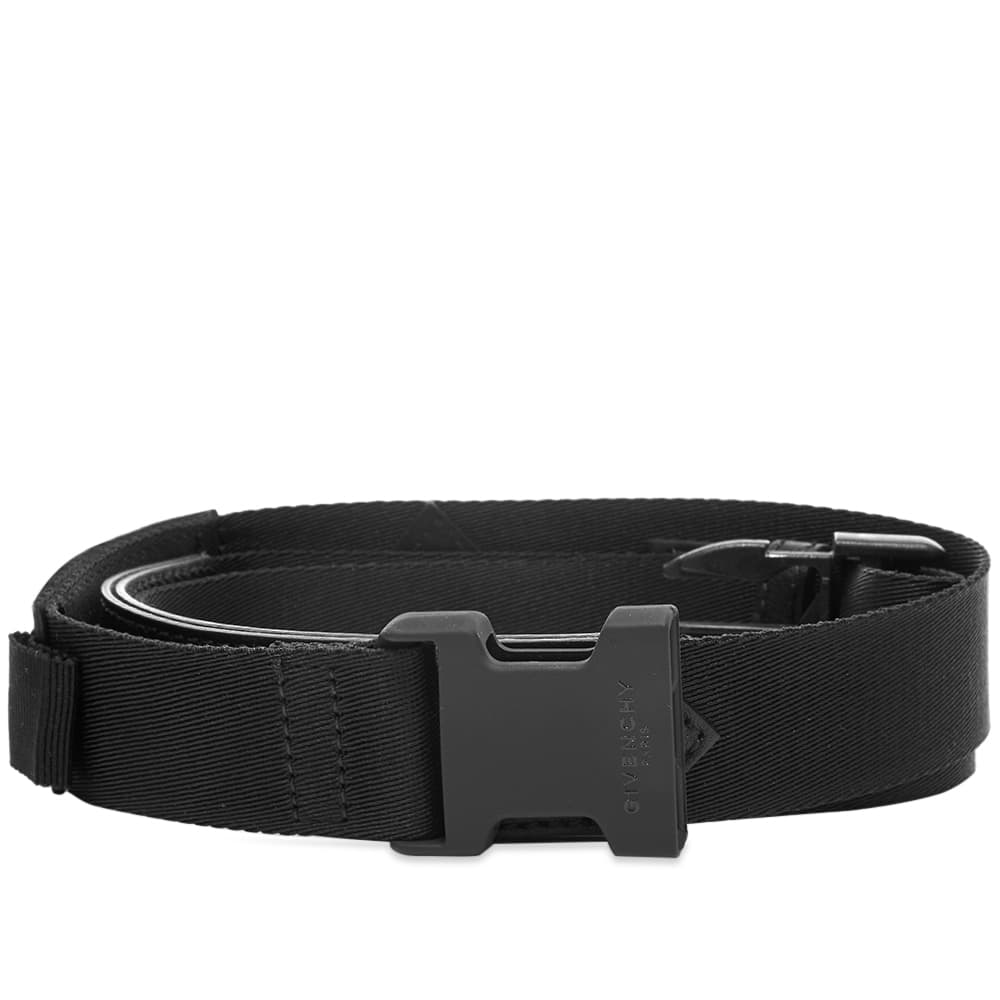 Givenchy Label bing Clip Belt Black & Aubergine END.