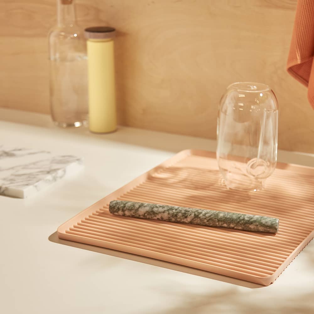 HAY Dish Drainer Tray Pink END.