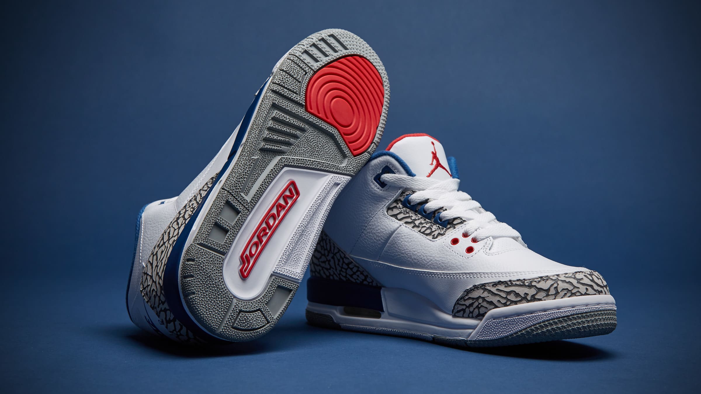red and blue jordan 3
