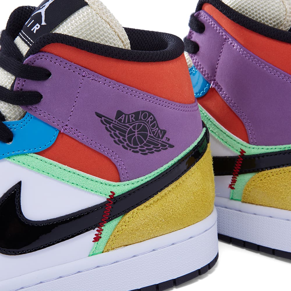 Air jordan 1 mid white black orange purple green clearance