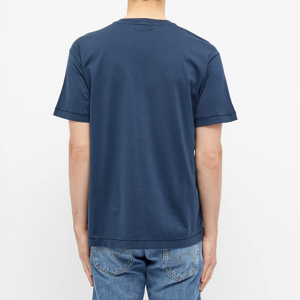 stone island garment dyed patch logo tee