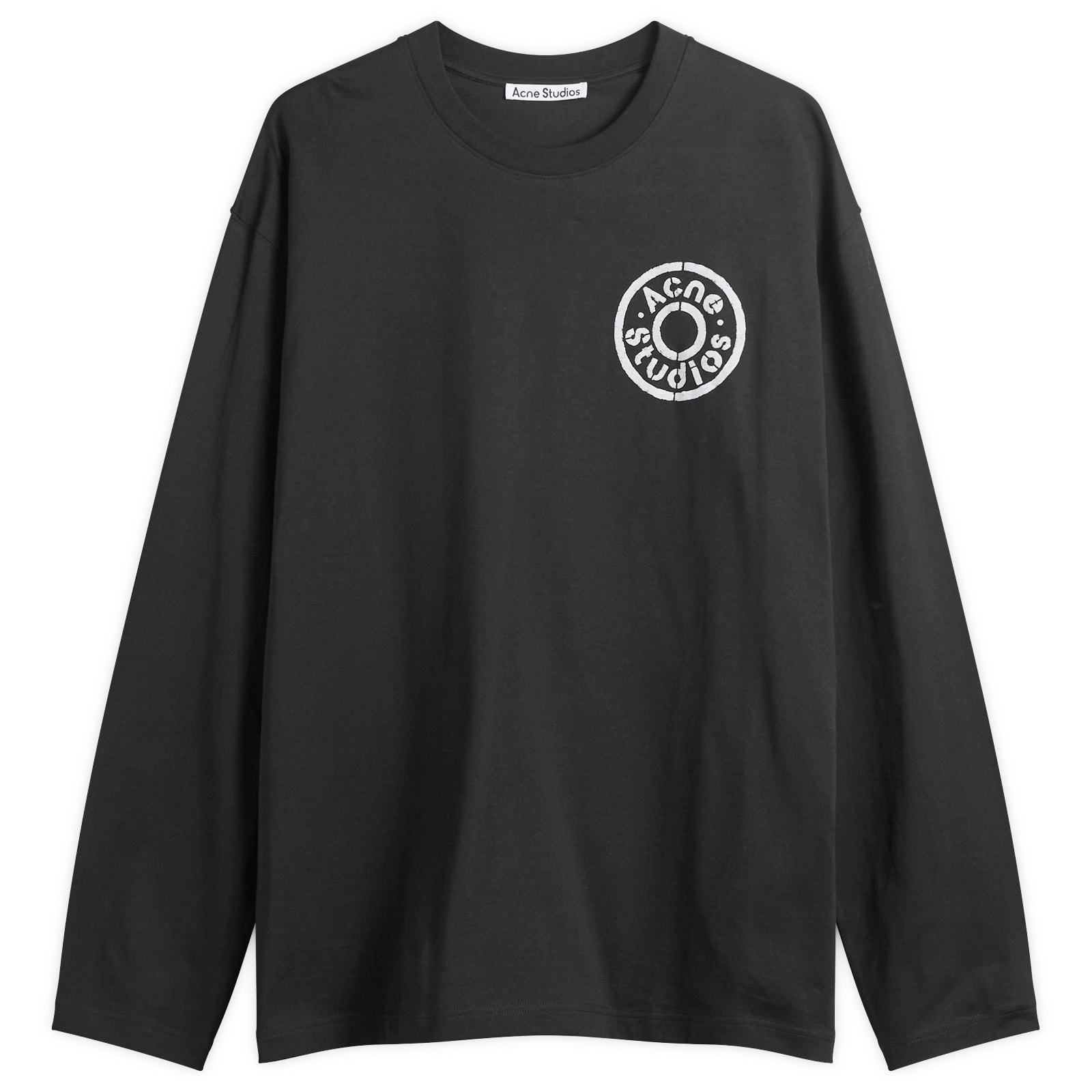 아크네스튜디오 Acne Studios 버튼 로고 긴팔 티셔츠 블랙
