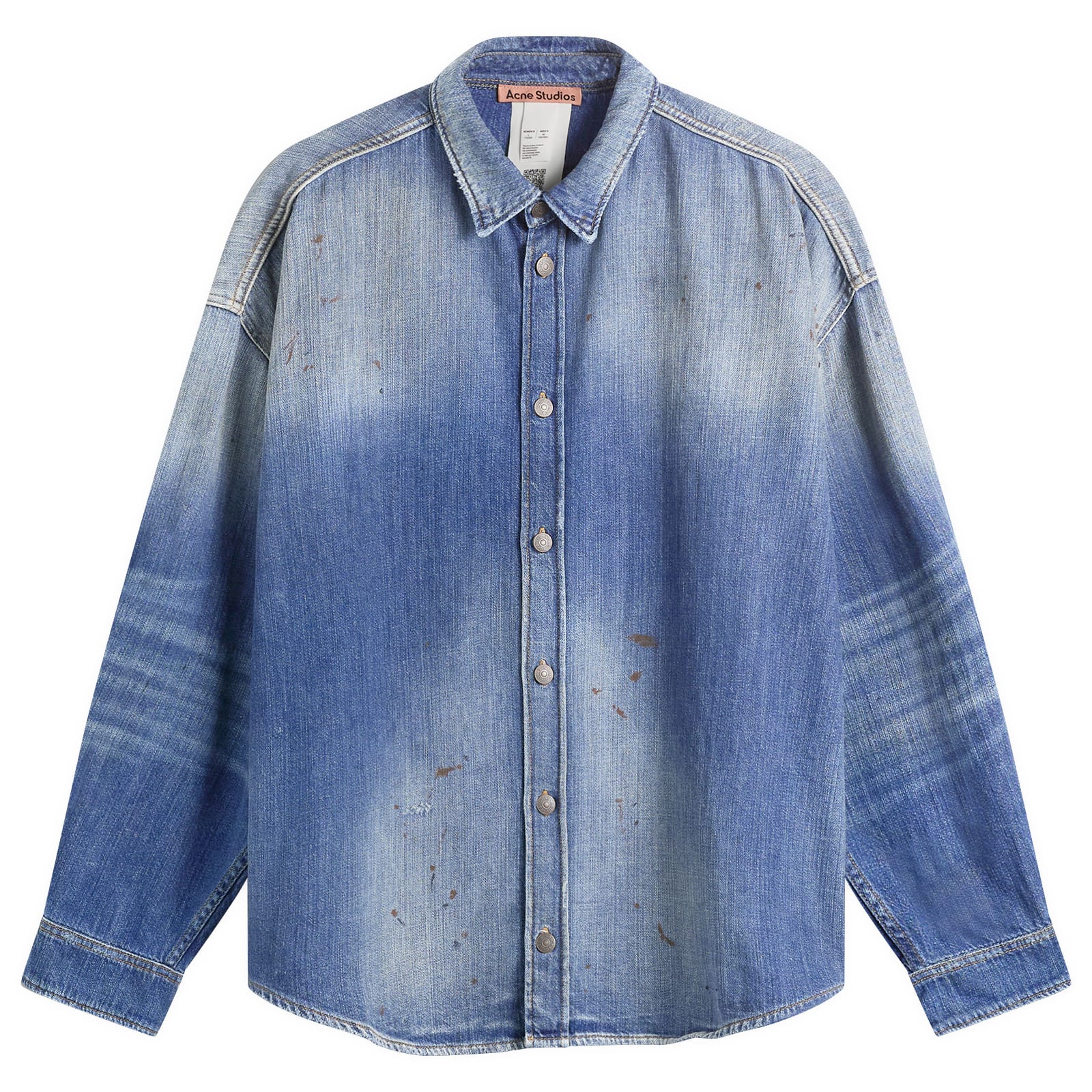 아크네스튜디오 Acne Studios 블루 트래팔가 데님 셔츠 미드 블루