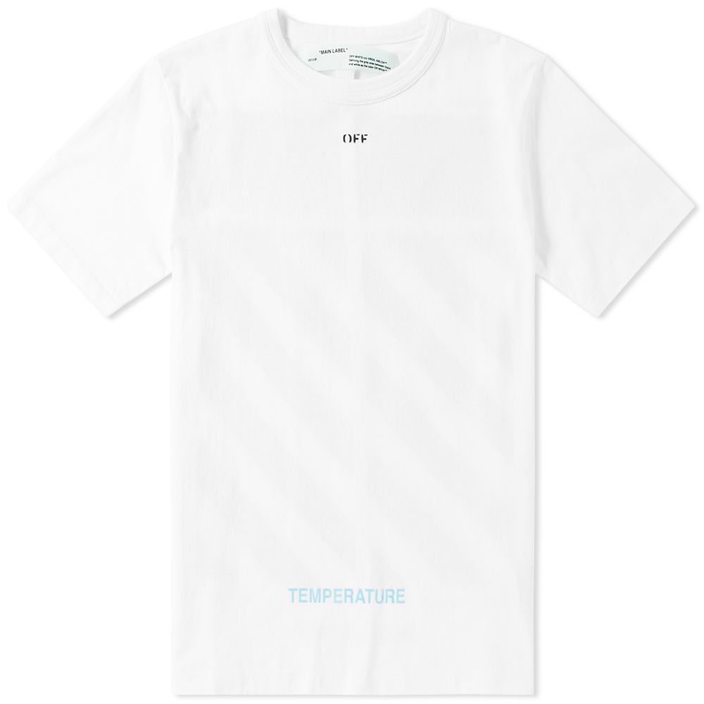 off white diagonal temperature slim tee white black end t shirt temp