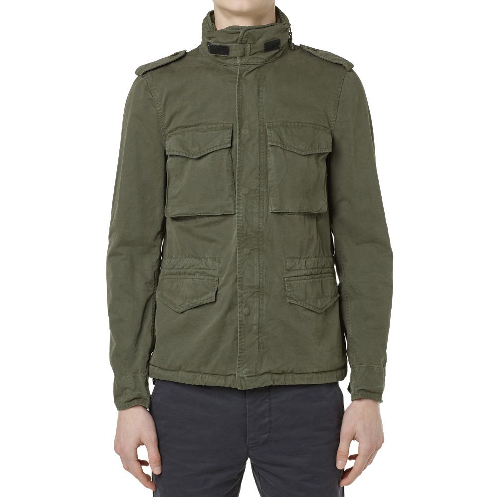 Aspesi Garment Dyed M65 Field Jacket Washed Green END.