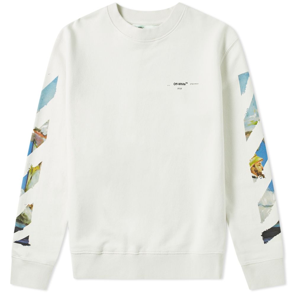 Off White Colour Painting Diagonals Crew Sweat End Image