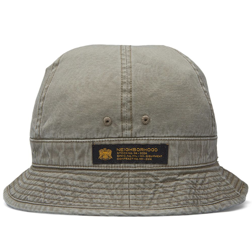 Neighborhood Ball Solid Bucket Hat Olive Drab END.