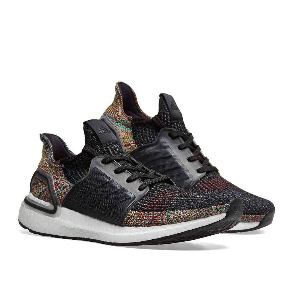 Adidas Ultra Boost 19 Grey, Core Black & Yellow | END.