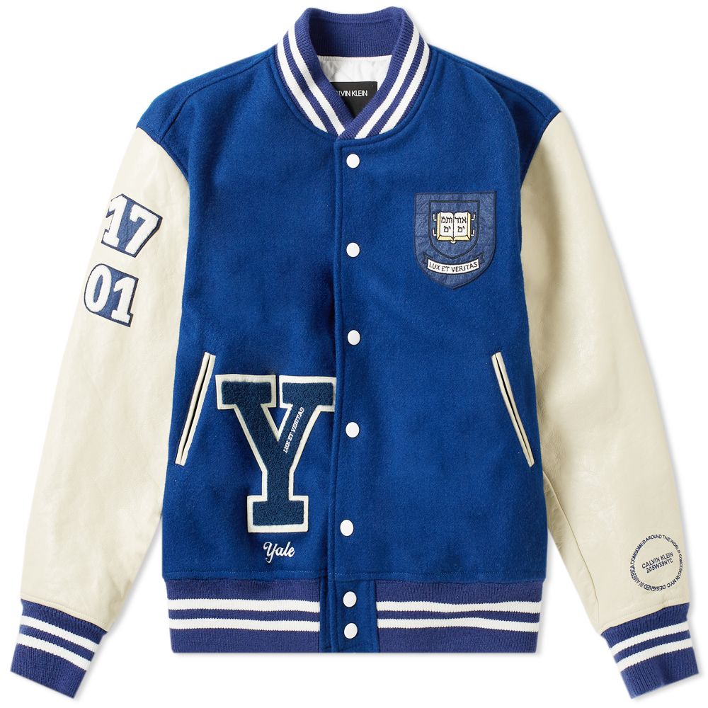 Calvin Klein 205W39NYC Yale Varsity Jacket Blue Ice END.