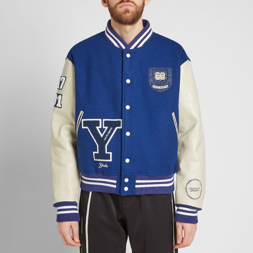 Calvin Klein 205W39NYC Yale Varsity Jacket Blue Ice END.