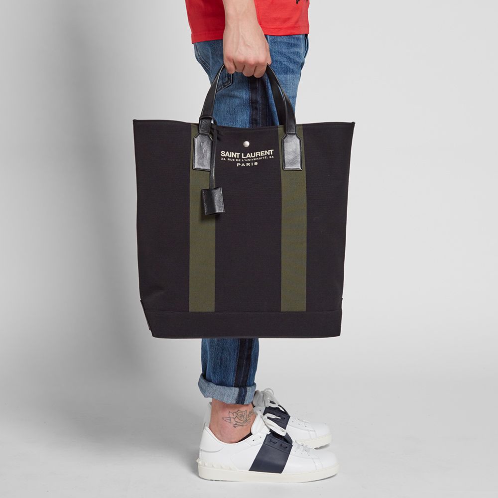 Saint Laurent Beach Shopping Tote Bag Black END.