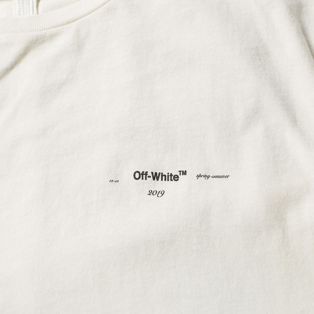 Off White Colour Painting Diagonals Oversized Tee Multi End Image