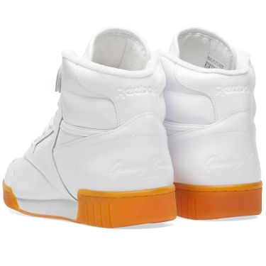 reebok exofit hi white gum trainers