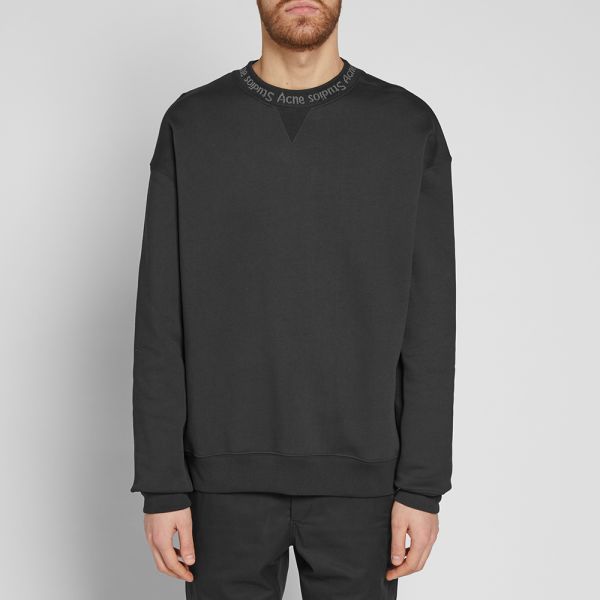 Acne Studios Flogho Neck Logo Crew 
