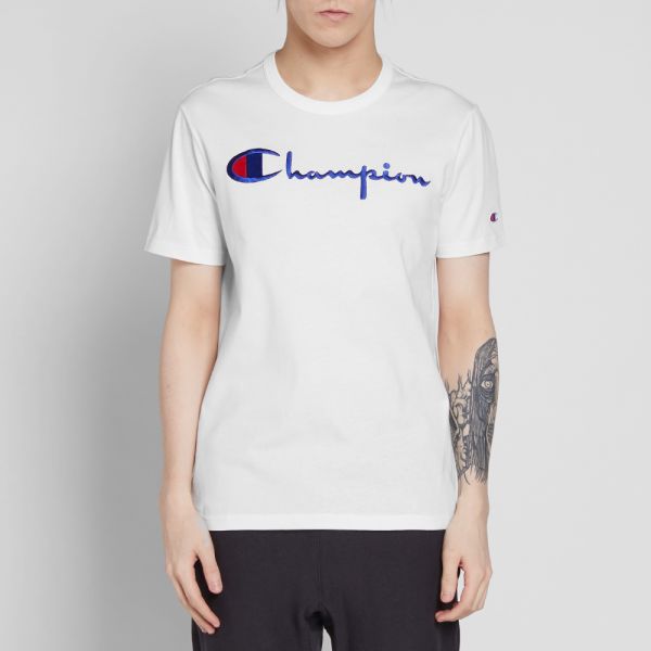 champion embroidered script tee
