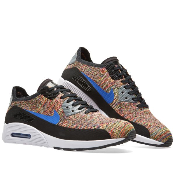 Nike W Air Max 90 Ultra 2.0 Flyknit Black, Medium Blue \u0026 Grey | END. (UK)