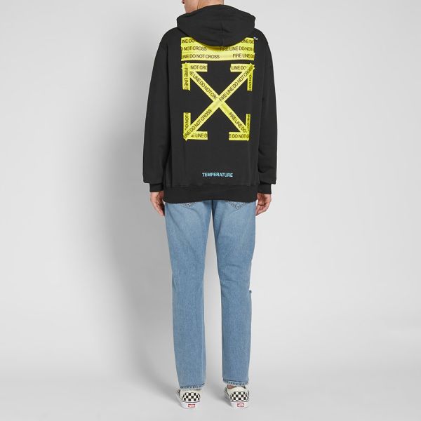 Off white yellow tape hoodie clearance