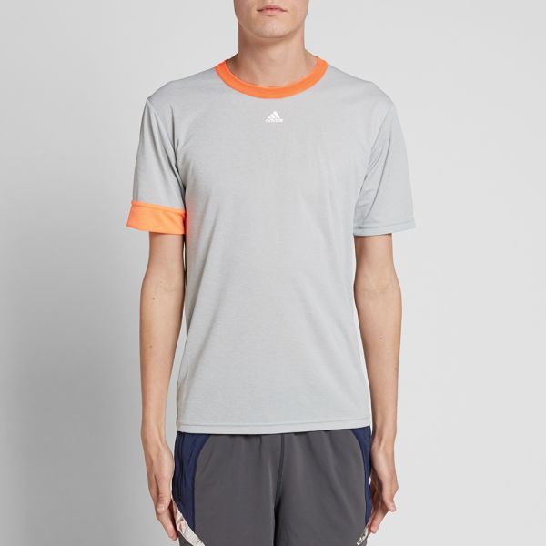 adidas clear orange shirt