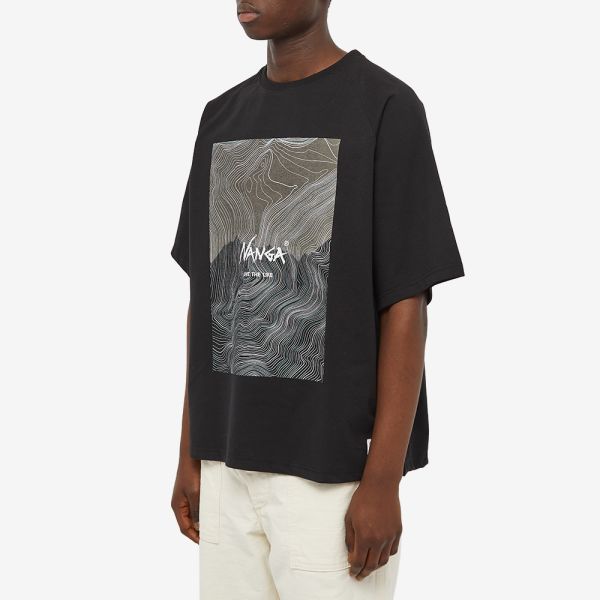 NANGA Eco Hybrid Contour Map Logo Tee 