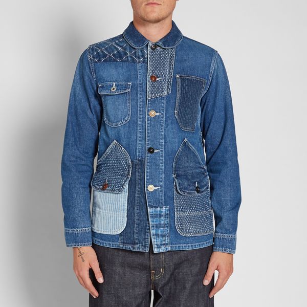 FDMTL Patchwork Coverall Jacket 【SALE/37%OFF】 PATCHWORK COVERALL JACKET RINSE INDIGO Gジャン/デニムジャケット