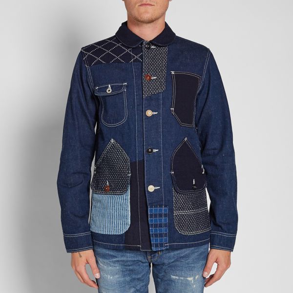 FDMTL Patchwork Coverall Jacket 【SALE/37%OFF】 PATCHWORK COVERALL JACKET RINSE INDIGO Gジャン/デニムジャケット