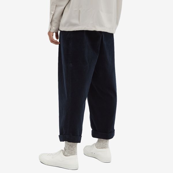 Beams Plus 2 Pleat Corduroy Pant Navy 