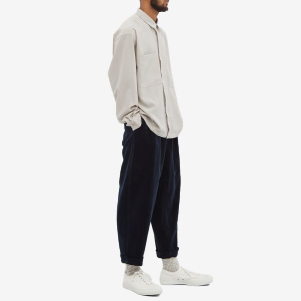 Beams Plus 2 Pleat Corduroy Pant Navy 