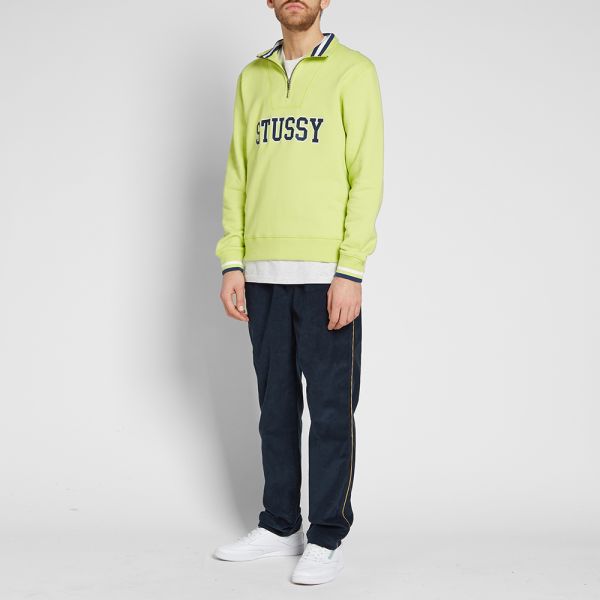 stussy contrast rib mock neck