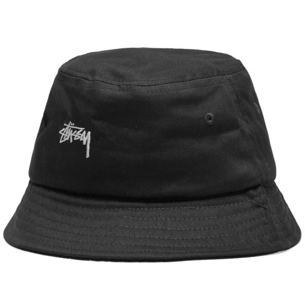 stussy stock bucket hat black