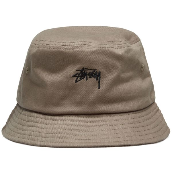 stussy bucket hat beige