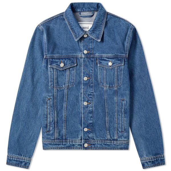 washed blue denim jacket