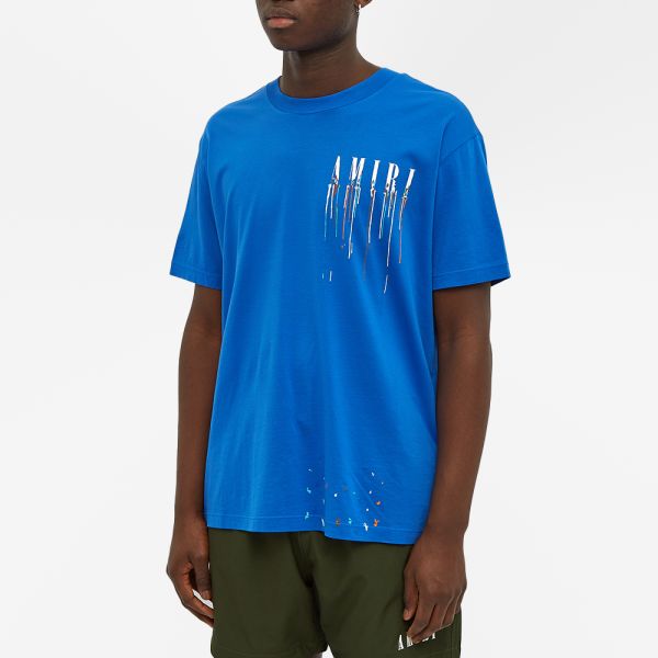 AMIRI Paint Drip Core Logo Tee Blue END. (Global)