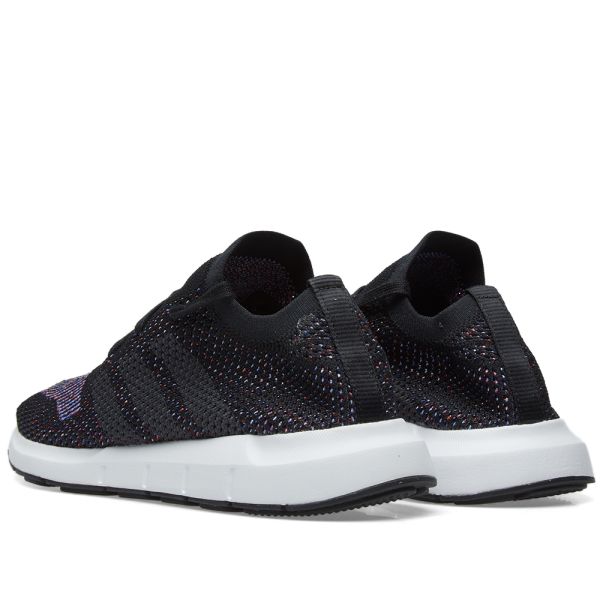 adidas swift run heather black & white shoes