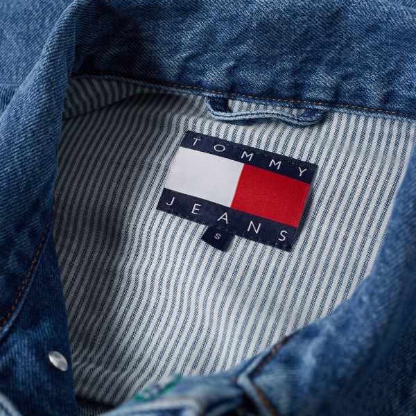 tommy jeans 90s logo denim jacket