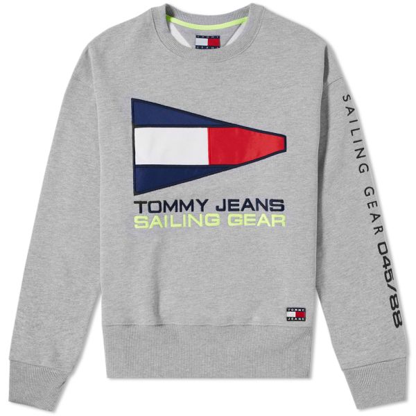 Tommy jeans 5.0 90s sailing logo crew sweat clearance
