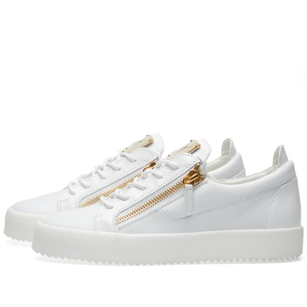 giuseppe zanotti white and gold