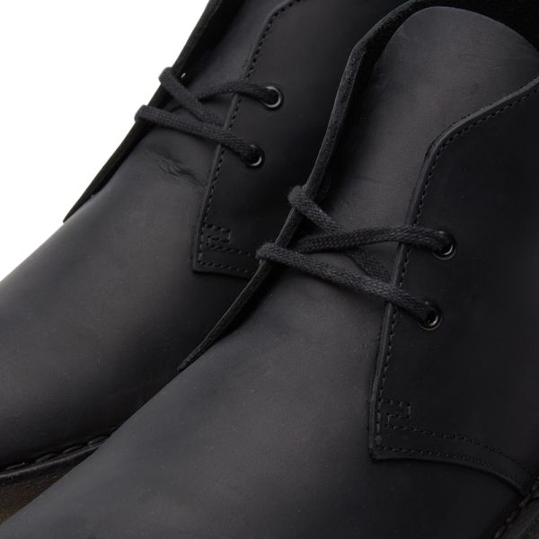 clarks desert boot black smooth leather