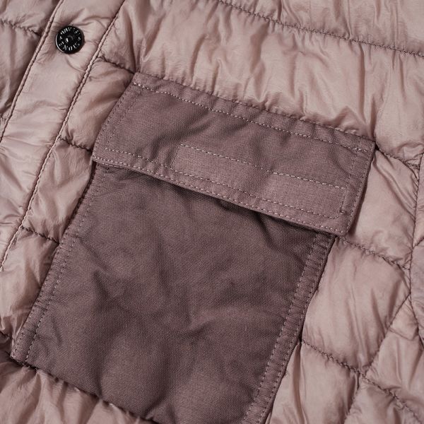stone island garment dyed down filled overshirt