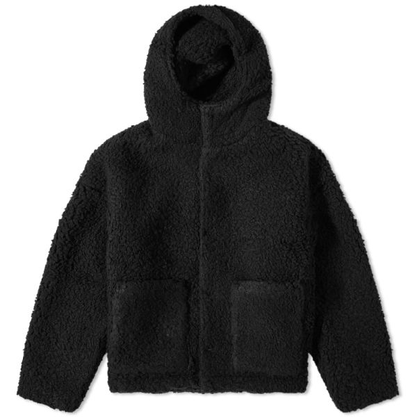 1017 Alyx 9SM Men's Sherpa Fleece Hooded Jacket in Black, Size Large | END. Clothing